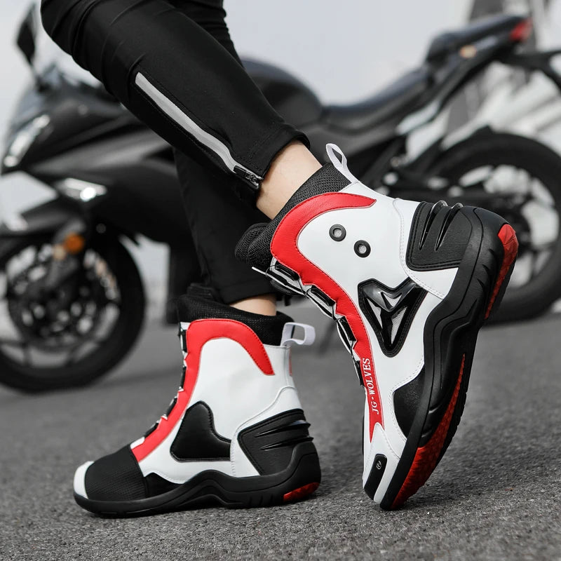 New Motorcycle riding protective boots Wear resistant motorcycle riding shoes Wind proof breathable anti fall boots