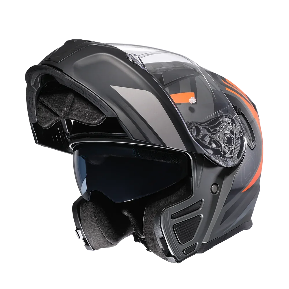 Motorcycle Helmet Dual Visor Modular Flip up Full Face Helmet for Adult Men and Women DOT ECE Approved