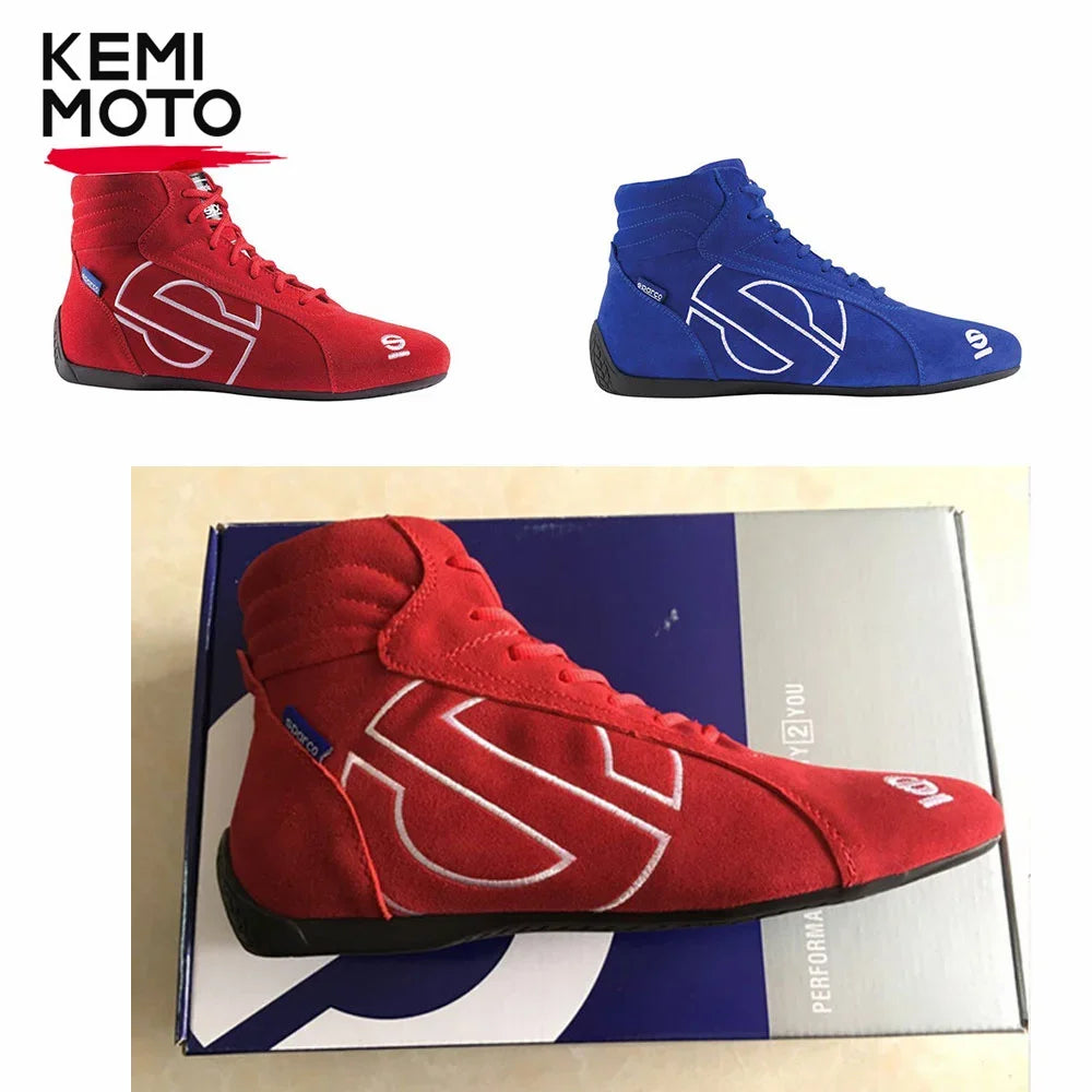 Motorcycle Boots Men Karting Car Shoes Motocross Unisex Racing Sport Club Exercise Sneaker Professional Fluff ATV UTV Cowhide