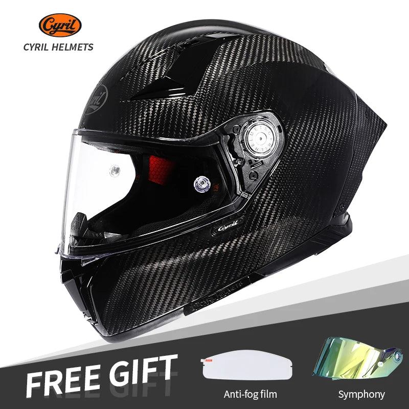 Cyril Carbon Fiber Motorcycle Helmet Four Seasons DOT Certified Safety – motoBazaa