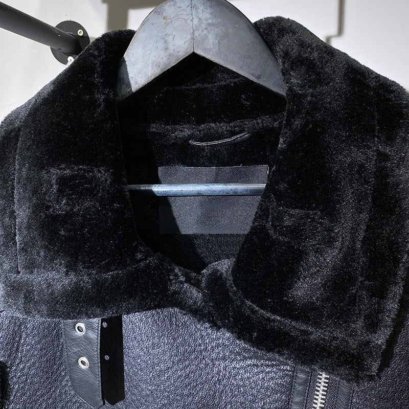Fitaylor New Autumn Winter Moto Biker Loose Sleeveless Jacket Women Streetwear Lapel Thick Warm Faux Leather Fur Vest with Belt