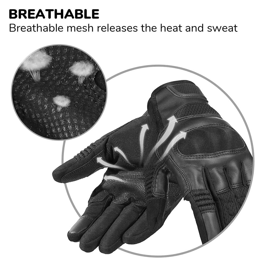 IRON JIA'S Motorcycle Gloves Men Touch Screen Knuckle Protector Motorbike Riding Wearable Breathable Motocross Glove For Women