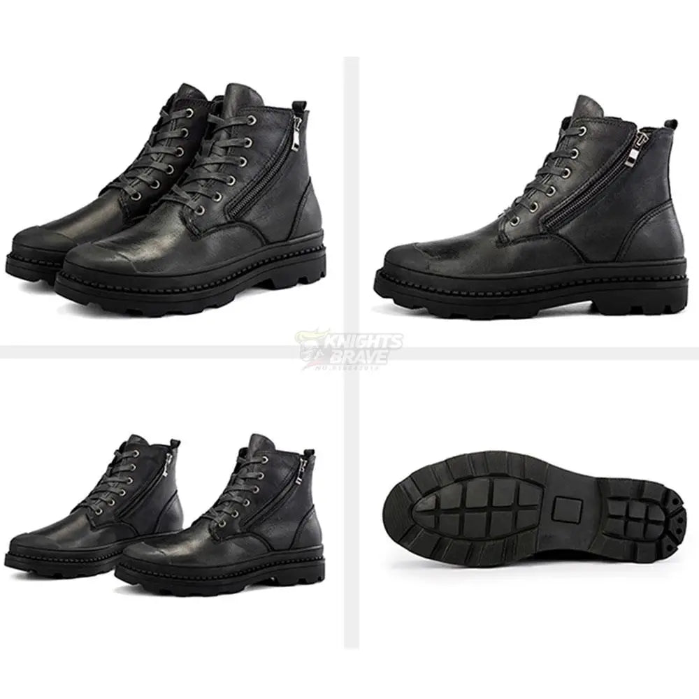 Retro Vintage Motorcycle Boots PU Leather Botas Moto Men Motocross Motorcycle Shoes Protection Botas Hombre Leisure Shoes