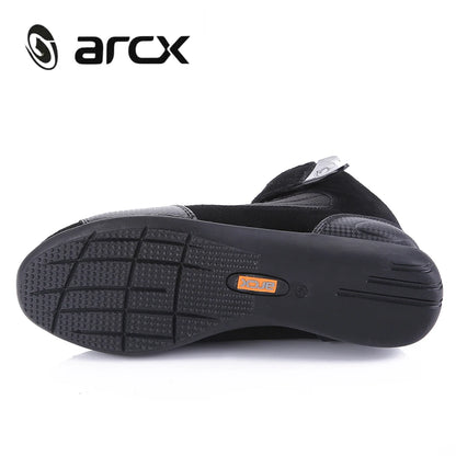 ARCX Motorcycle Boots Men Moto Riding Boots Summer Breathable Motorcycle Shoes Motorbike Chopper Cruiser Touring Ankle Shoes