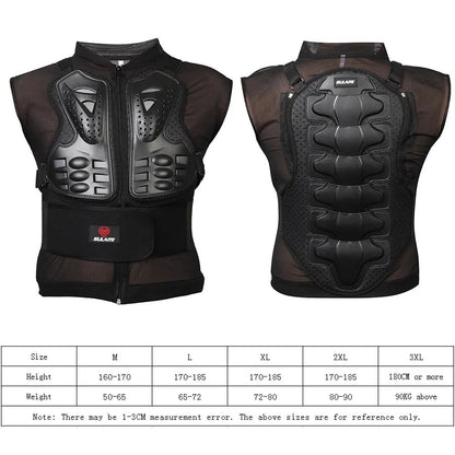 Motorcycle Armor Motorcycle Jacket Breathable Riding Chest Protector Sleeveless Off-road Riding Armor Vest Jacket Back Guard