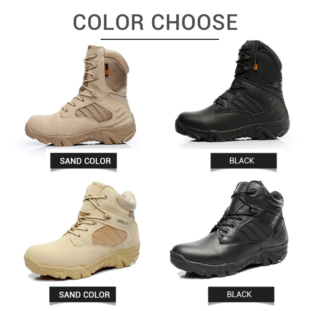 Motorcycle Boots Low Ankle Racing Moto Boots Men Military Boots Quality Special Force Tactical Desert Combat Army Work Boots