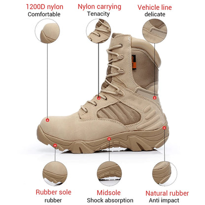 Motorcycle Boots Low Ankle Racing Moto Boots Men Military Boots Quality Special Force Tactical Desert Combat Army Work Boots