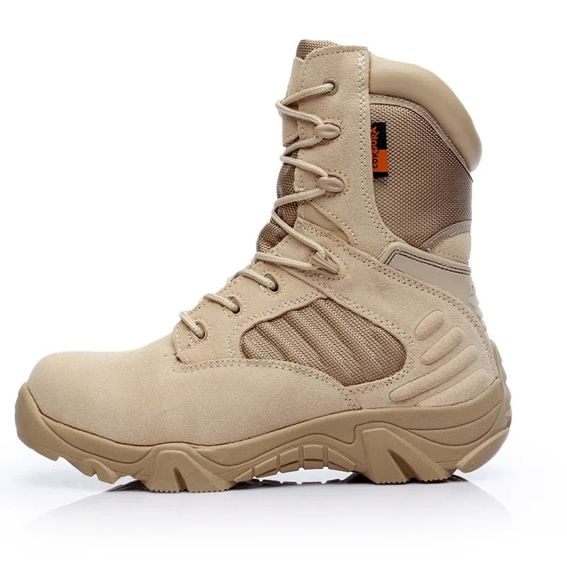 Motorcycle Boots High Ankle Racing Moto Boots Men Military Boots Quality Special Force Tactical Desert Combat Army Work Boots