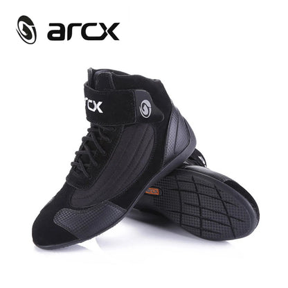 ARCX Motorcycle Boots Men Moto Riding Boots Summer Breathable Motorcycle Shoes Motorbike Chopper Cruiser Touring Ankle Shoes