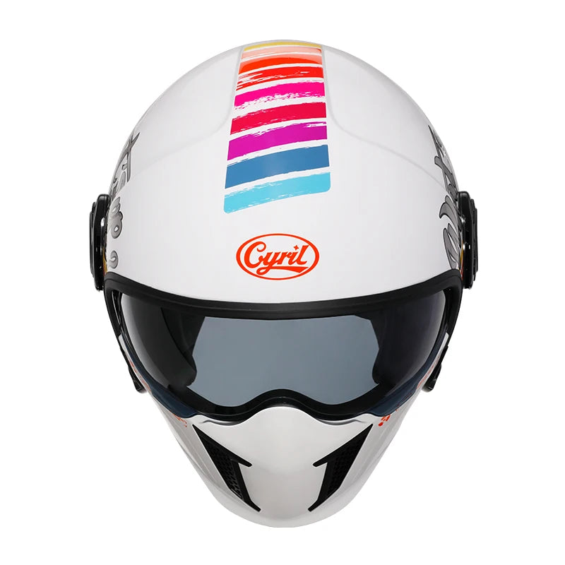 Cyril Full Face Open Face Motorbike Helmet DOT Certificates Men Women Safety Retro Combinable Motorcycle Helmets Capacetes