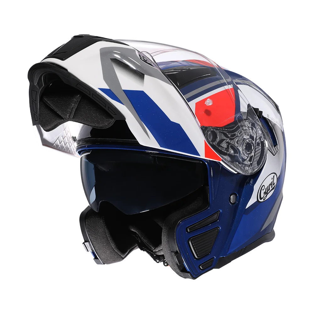 Motorcycle Helmet Dual Visor Modular Flip up Full Face Helmet for Adult Men and Women DOT ECE Approved