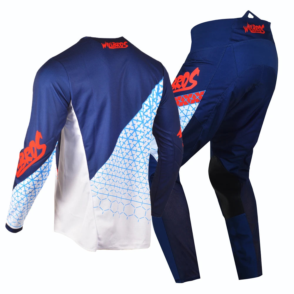 Willbros MX Motocross Jersey Pants Set Offroad Dirt Bike Enduro MTB BMX SX Racing Suit Gear Combo