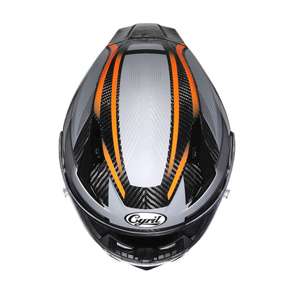 Cyril Carbon Fiber Motorcycle Helmet Four Seasons DOT Certified Safety Removeable Unisex Cool Full Face Motobike Casco Helmets