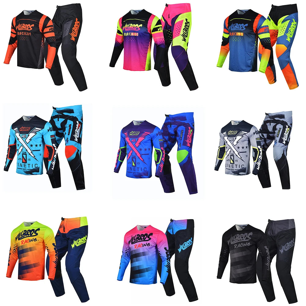 Willbros MX Motocross Jersey Pants Set Offroad Dirt Bike Enduro MTB BMX SX Racing Suit Gear Combo