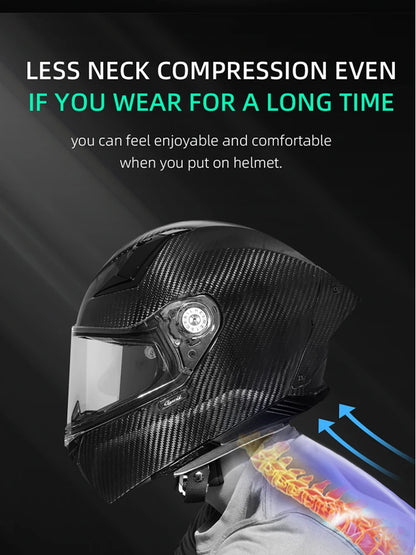 Cyril Carbon Fiber Motorcycle Helmet Four Seasons DOT Certified Safety Removeable Unisex Cool Full Face Motobike Casco Helmets