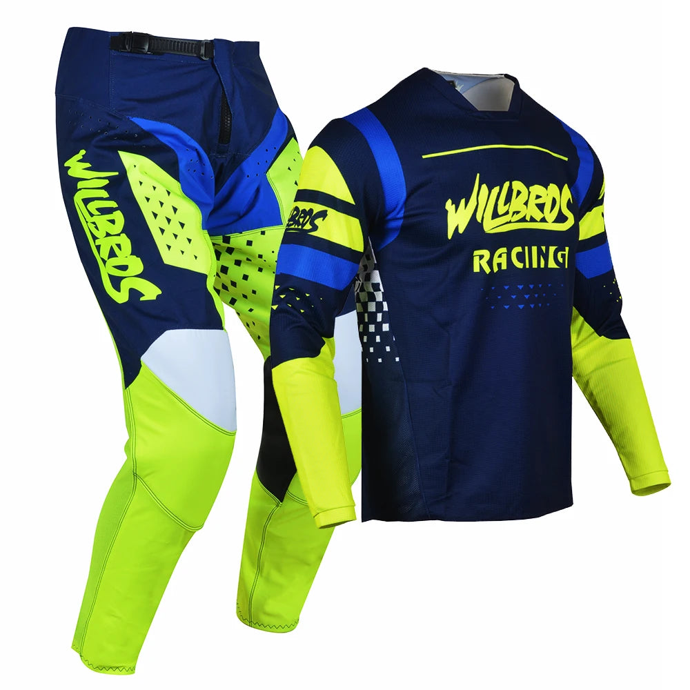 Willbros MX Motocross Jersey Pants Set Offroad Dirt Bike Enduro MTB BMX SX Racing Suit Gear Combo