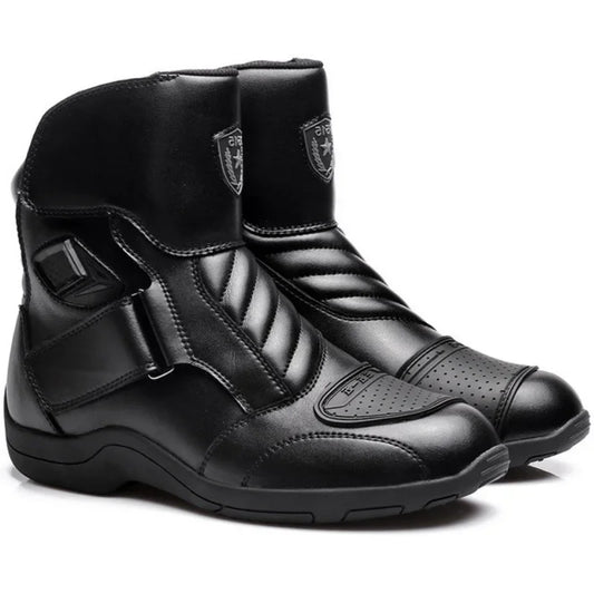 Leather Motorcycle Boots Waterproof Motorcyclist Boots Men Vintage Riding Ankle Boots Racing Street Moto Motocross Equipment