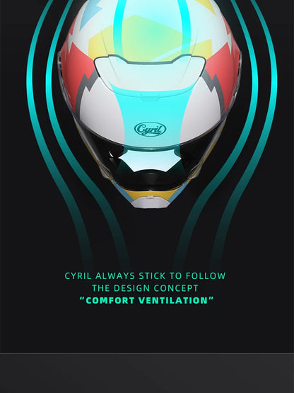 Cyril Retro DOT Certified Motorcycle Helmet Lightweight Breathable Dural Bright Visor Capacetes Casco Full Face Helmets