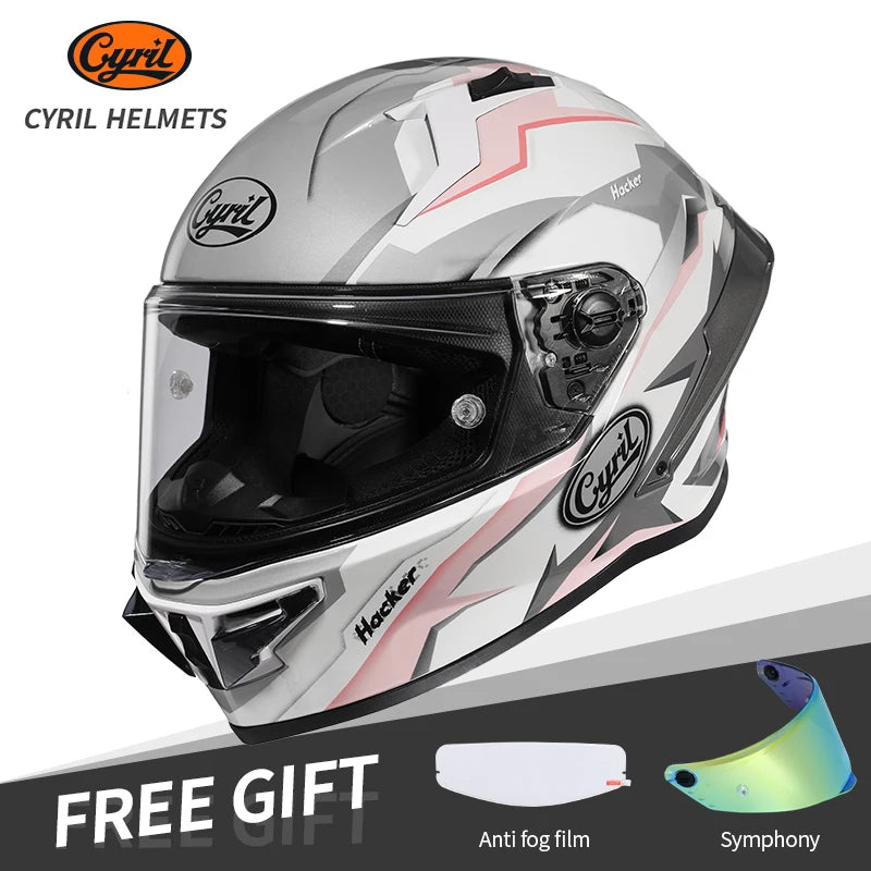 Cyril Full Face Helmet Motorcycle DOT Certified Safety Comfortable Breathable Sun Visor Racing Sports Helmets