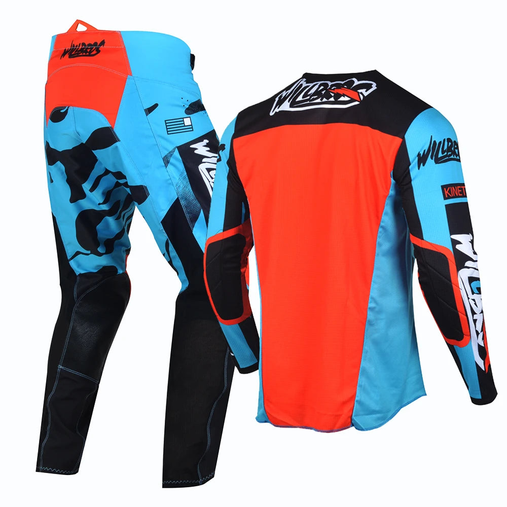 Willbros MX Motocross Jersey Pants Set Offroad Dirt Bike Enduro MTB BMX SX Racing Suit Gear Combo