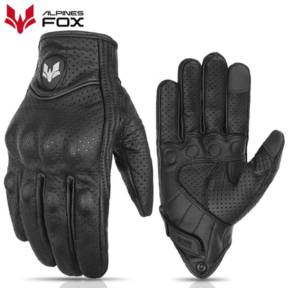 ALPINES FOX AFG-15 Vintage Leather Motorcycle Gloves