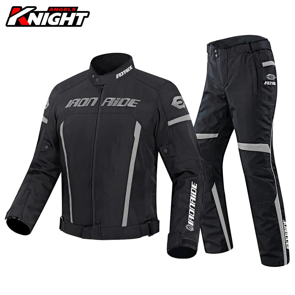 Motorcycle Jacket Pants Suit Waterproof Reflective Motorbike Racing Jacket Biker Motocross Moto Jacket Men Motorcycle Clothing