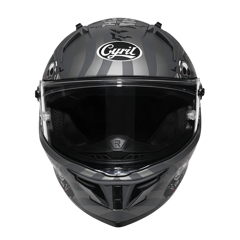 Cyril Full Face Helmet Motorcycle DOT Certified Safety Comfortable Breathable Sun Visor Racing Sports Helmets