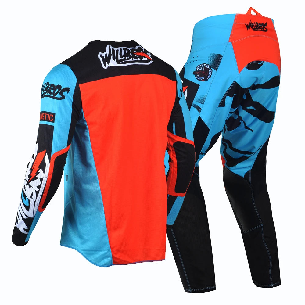 Willbros MX Motocross Jersey Pants Set Offroad Dirt Bike Enduro MTB BMX SX Racing Suit Gear Combo