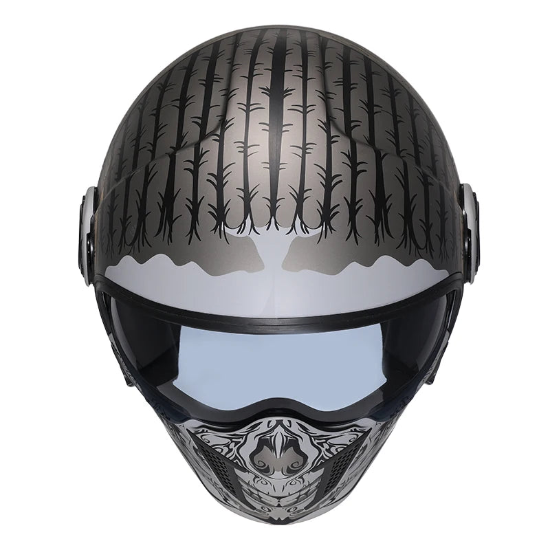 Cyril Full Face Open Face Motorbike Helmet DOT Certificates Men Women Safety Retro Combinable Motorcycle Helmets Capacetes