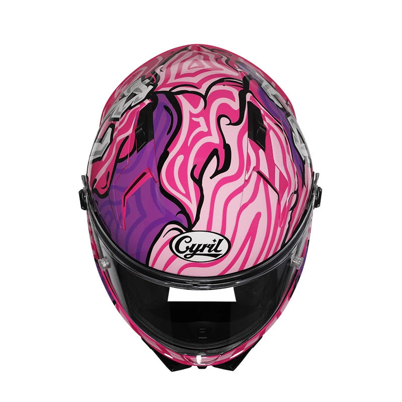 Cyril Full Face Helmet Motorcycle DOT Certified Safety Comfortable Breathable Sun Visor Racing Sports Helmets