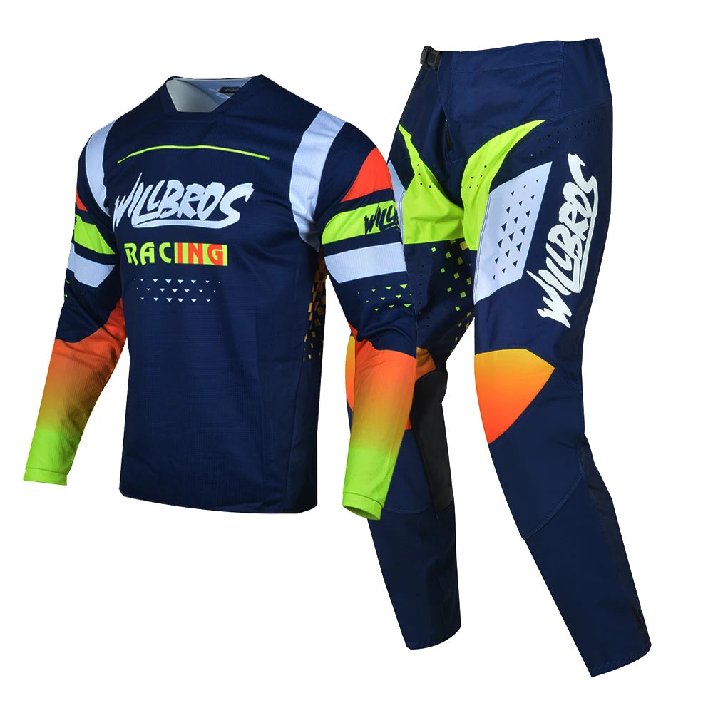 Willbros MX Motocross Jersey Pants Set Offroad Dirt Bike Enduro MTB BMX SX Racing Suit Gear Combo