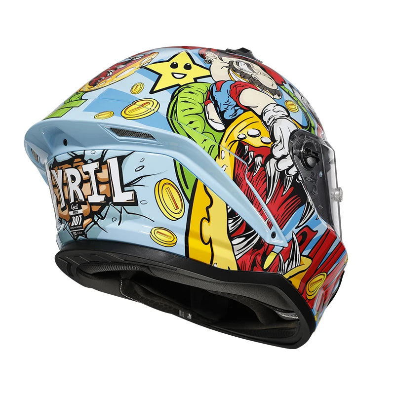 Cyril Full Face Helmet Motorcycle DOT Certified Safety Comfortable Breathable Sun Visor Racing Sports Helmets