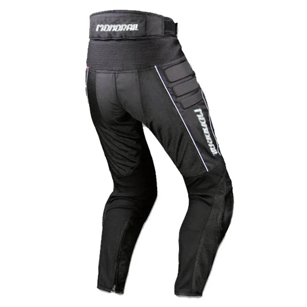 Motorcycle Pants Men Motorbike Riding Trousers Motorcyclist Summer Mesh Breathable Racing Protective Knee Sliders Built-in Armor