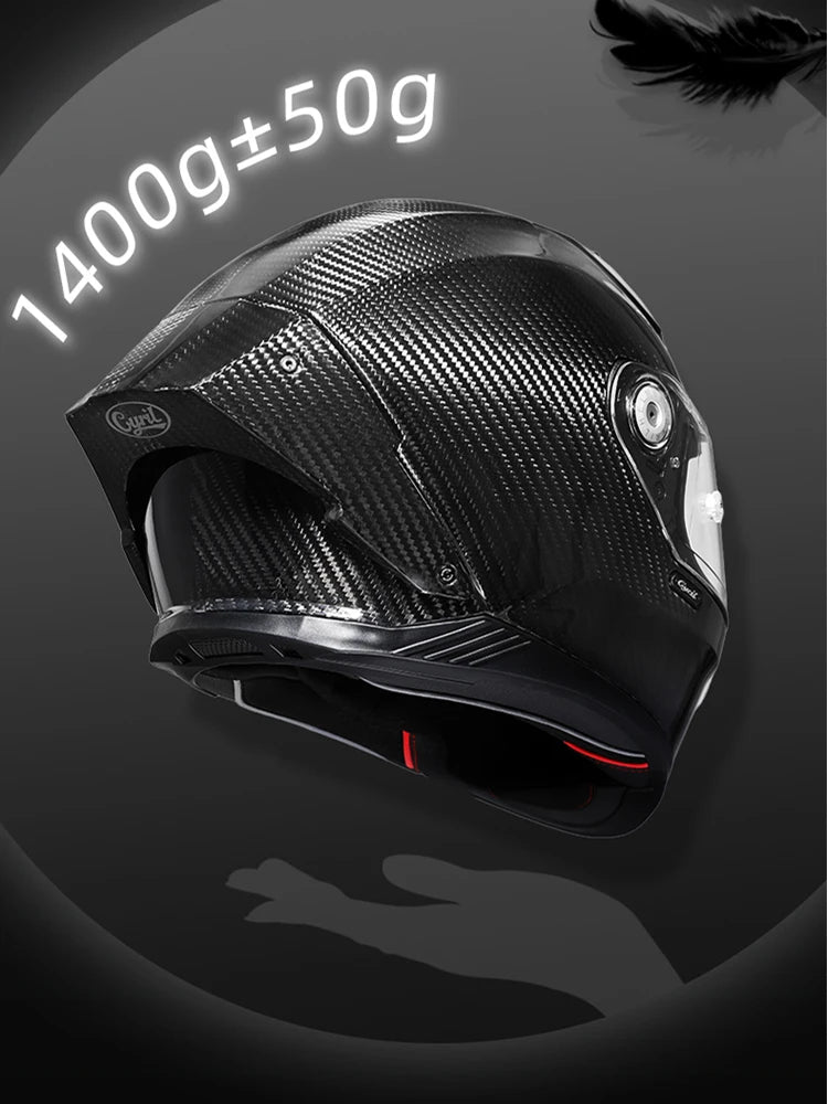 Cyril Carbon Fiber Motorcycle Helmet Four Seasons DOT Certified Safety Removeable Unisex Cool Full Face Motobike Casco Helmets