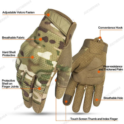 Summer Motorcycle Gloves Breathable Touch Screen Motorbike Biker Riding Protective Gear Anti-skid Tactical Gloves Men Women