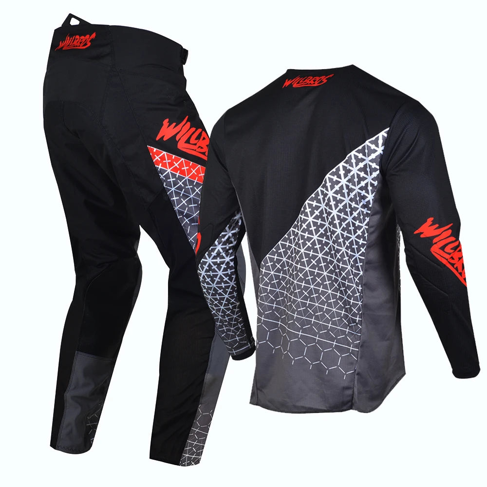 Willbros MX Motocross Jersey Pants Set Offroad Dirt Bike Enduro MTB BMX SX Racing Suit Gear Combo