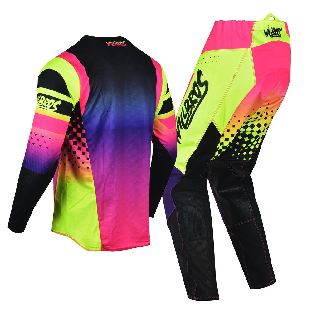 Willbros MX Motocross Jersey Pants Set Offroad Dirt Bike Enduro MTB BMX SX Racing Suit Gear Combo