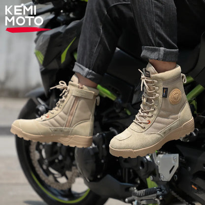 Motorcycle Men Boots Riding Motorcyclist Off-road Tactical Boots Motocross Winter Shoes Outdoor Touring Martin Shoe Non-slip