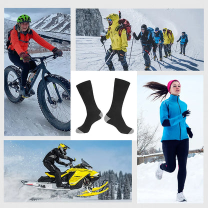 Heated Socks Winter Warmth 65℃ USB Rechargeable 5000mAh Heating Socks Outdoor Motorcycle Boots Snowmobile Skiing Heated Sock