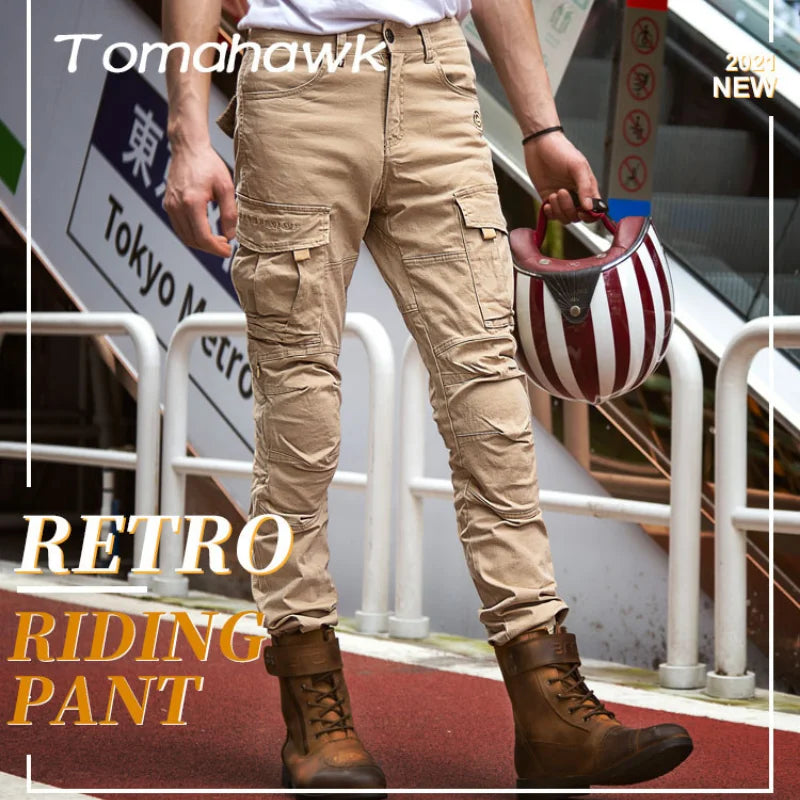 Motorcycle Summer Pants Men's Women Motocross Cargo Pants Casual Cafe Racer Riding Trousers Racing CE Certification Equipment