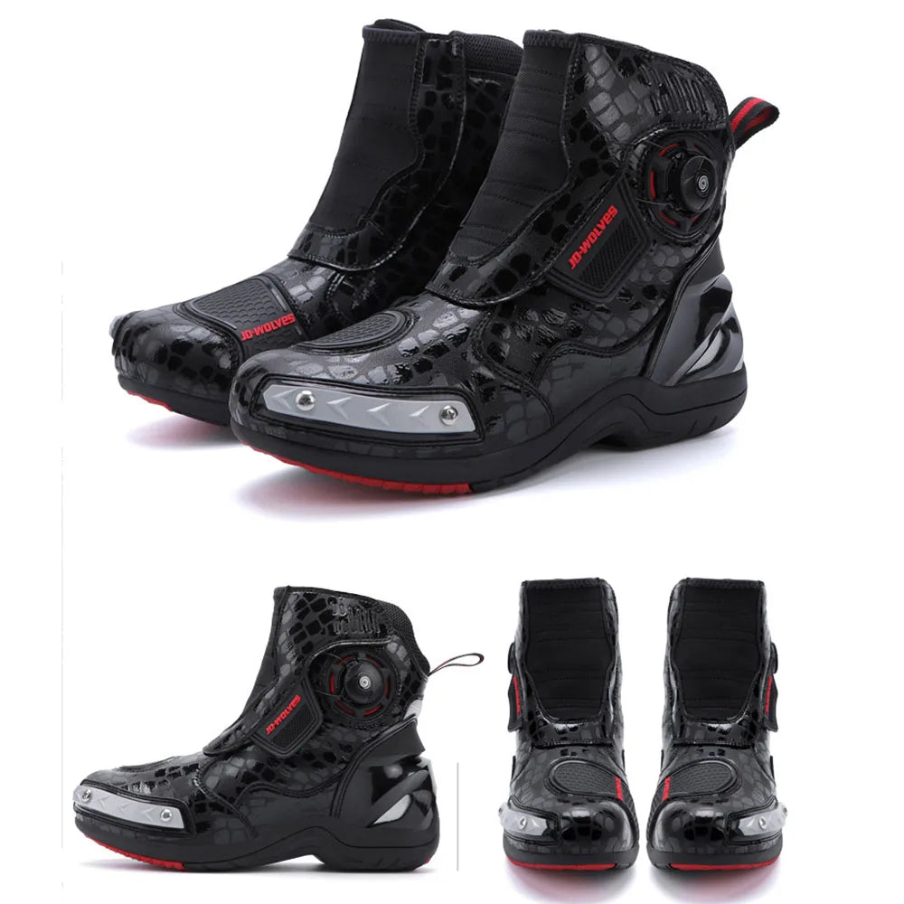 Waterproof Motorcycle Boots Man Bike Boots Enduro Motorcycle Boot Fall Prevention Noctilucent Motorcycle Shoes