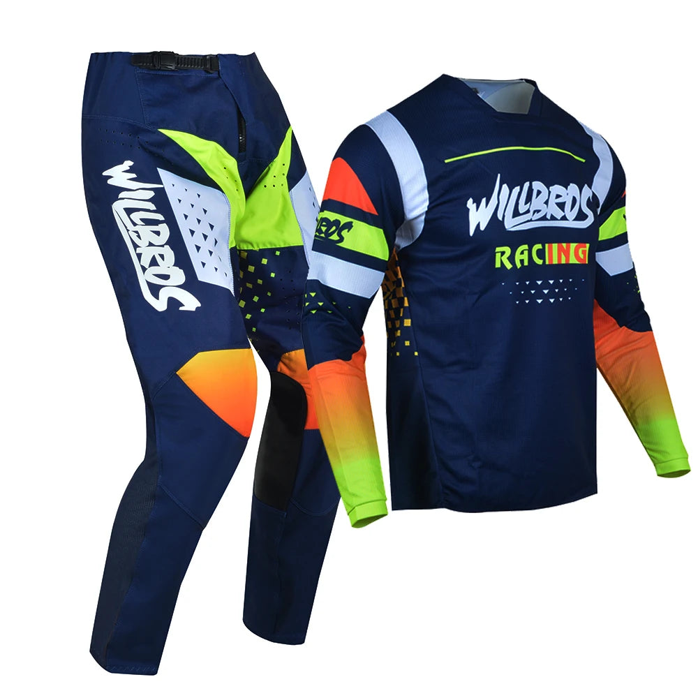 Willbros MX Motocross Jersey Pants Set Offroad Dirt Bike Enduro MTB BMX SX Racing Suit Gear Combo