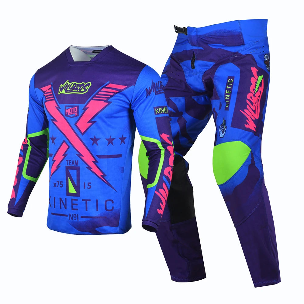 Willbros MX Motocross Jersey Pants Set Offroad Dirt Bike Enduro MTB BMX SX Racing Suit Gear Combo