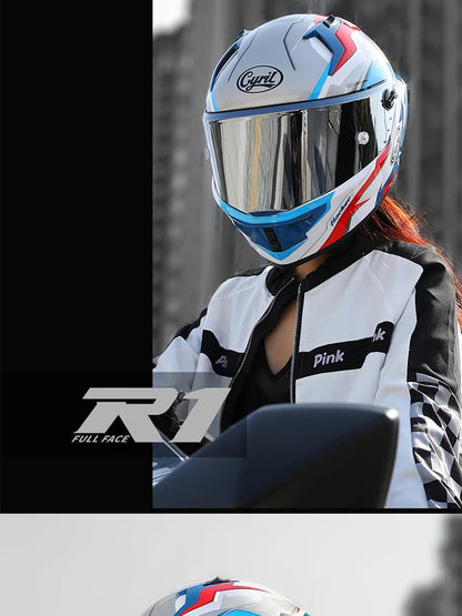 Cyril Full Face Helmet Motorcycle DOT Certified Safety Comfortable Breathable Sun Visor Racing Sports Helmets