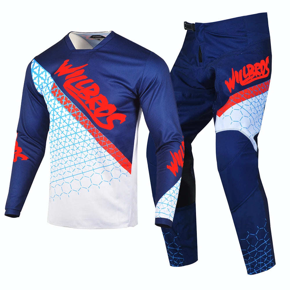 Willbros MX Motocross Jersey Pants Set Offroad Dirt Bike Enduro MTB BMX SX Racing Suit Gear Combo