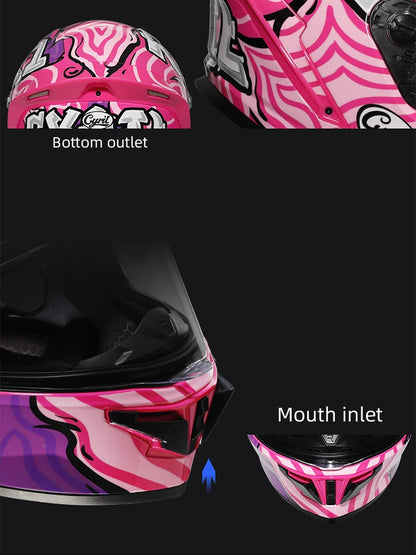 Cyril Full Face Helmet Motorcycle DOT Certified Safety Comfortable Breathable Sun Visor Racing Sports Helmets