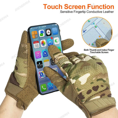 Summer Motorcycle Gloves Breathable Touch Screen Motorbike Biker Riding Protective Gear Anti-skid Tactical Gloves Men Women