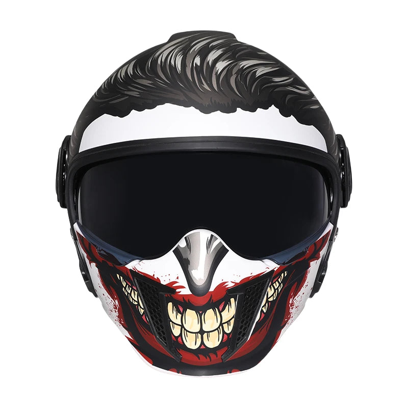 Cyril Full Face Open Face Motorbike Helmet DOT Certificates Men Women Safety Retro Combinable Motorcycle Helmets Capacetes