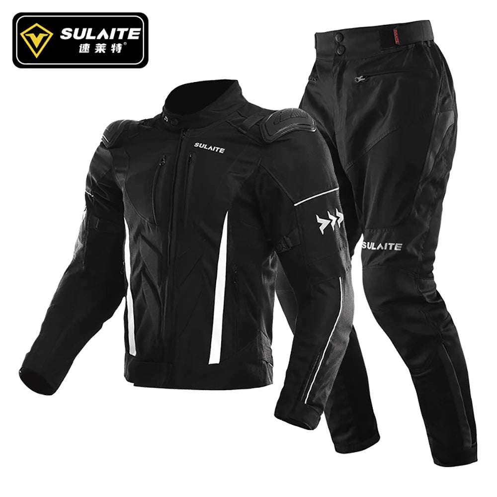 SULAITE Motorcycle Jacket Road Racing Clothing Tensile Protective Chaqueta Summer Breathable Motorcycle Equipment Size S-4XL