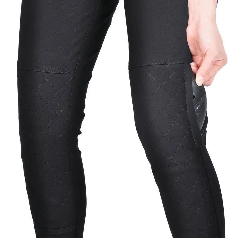 Female Knight Elastic Motorcycle Women Jeans Kevlar Inside High Waist Sexy Racing Road Rider Four Seasons Casual Fashion Pants